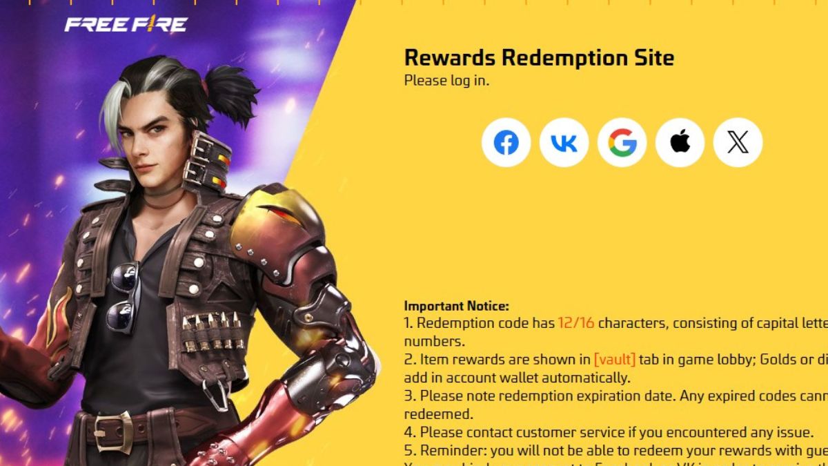 free fire max redeem codes for today